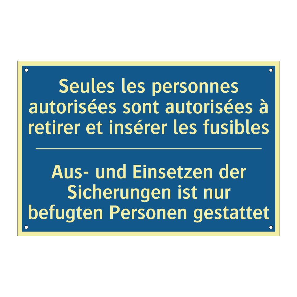 Aus- und Einsetzen der Sicherungen /.../ - Seules les personnes autorisées /.../