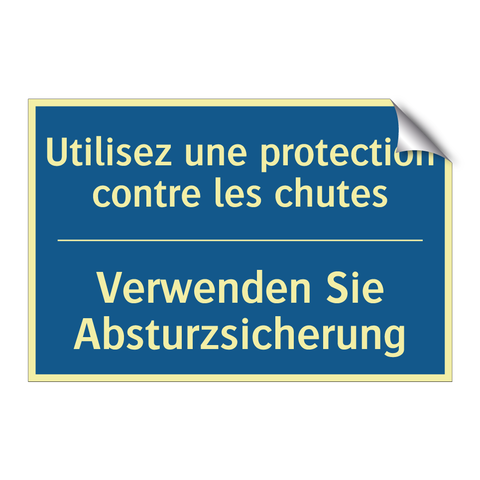 Verwenden Sie Absturzsicherung - Utilisez une protection contre /.../