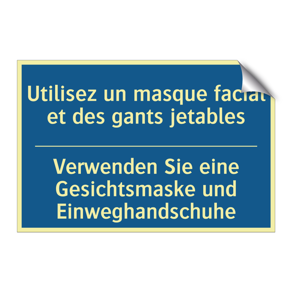 Verwenden Sie eine Gesichtsmaske /.../ - Utilisez un masque facial et des /.../