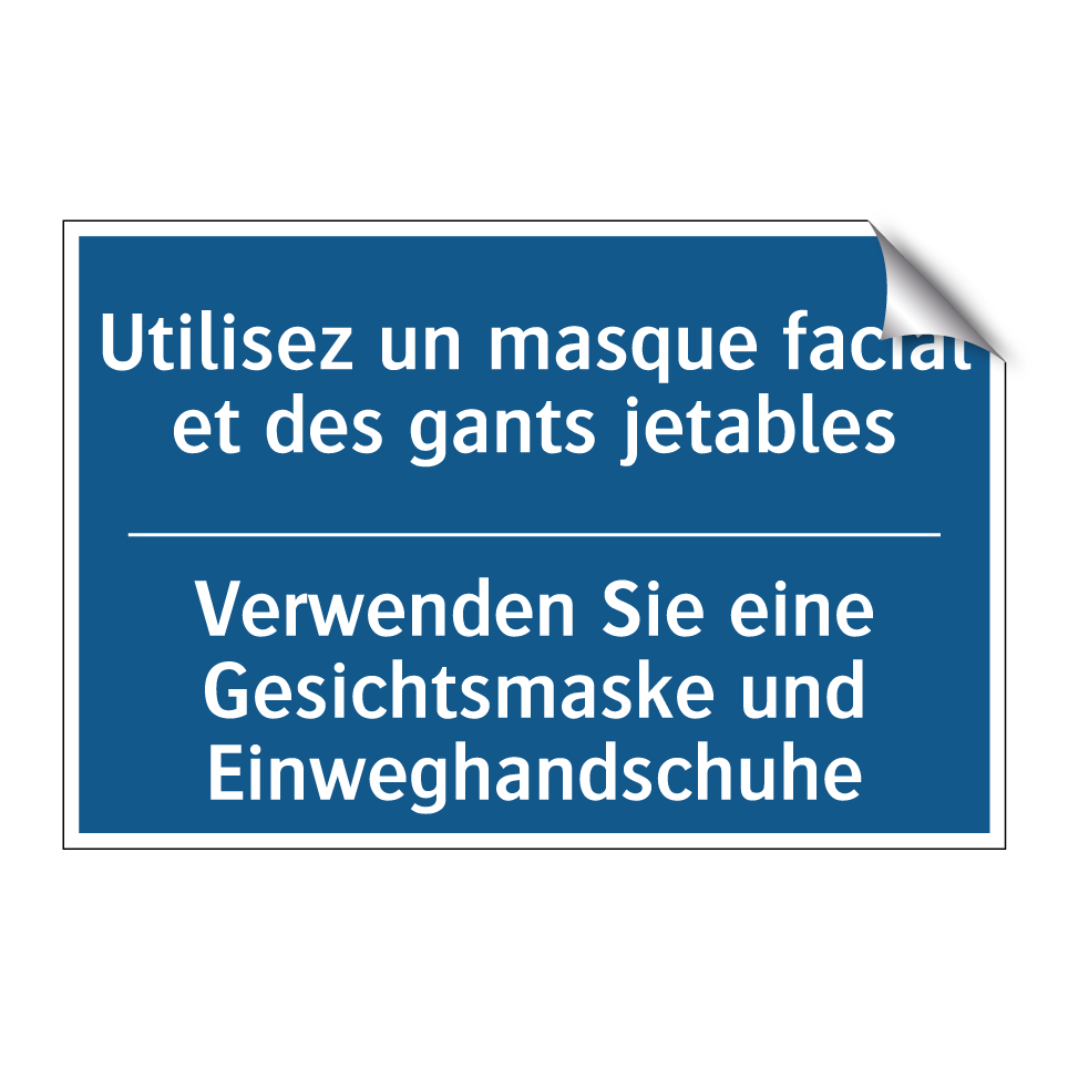 Verwenden Sie eine Gesichtsmaske /.../ - Utilisez un masque facial et des /.../