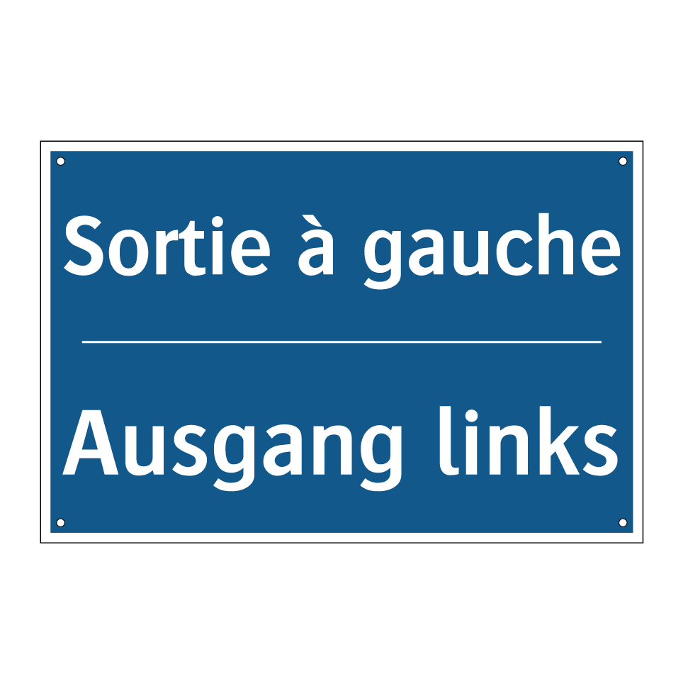 Ausgang links - Sortie à gauche