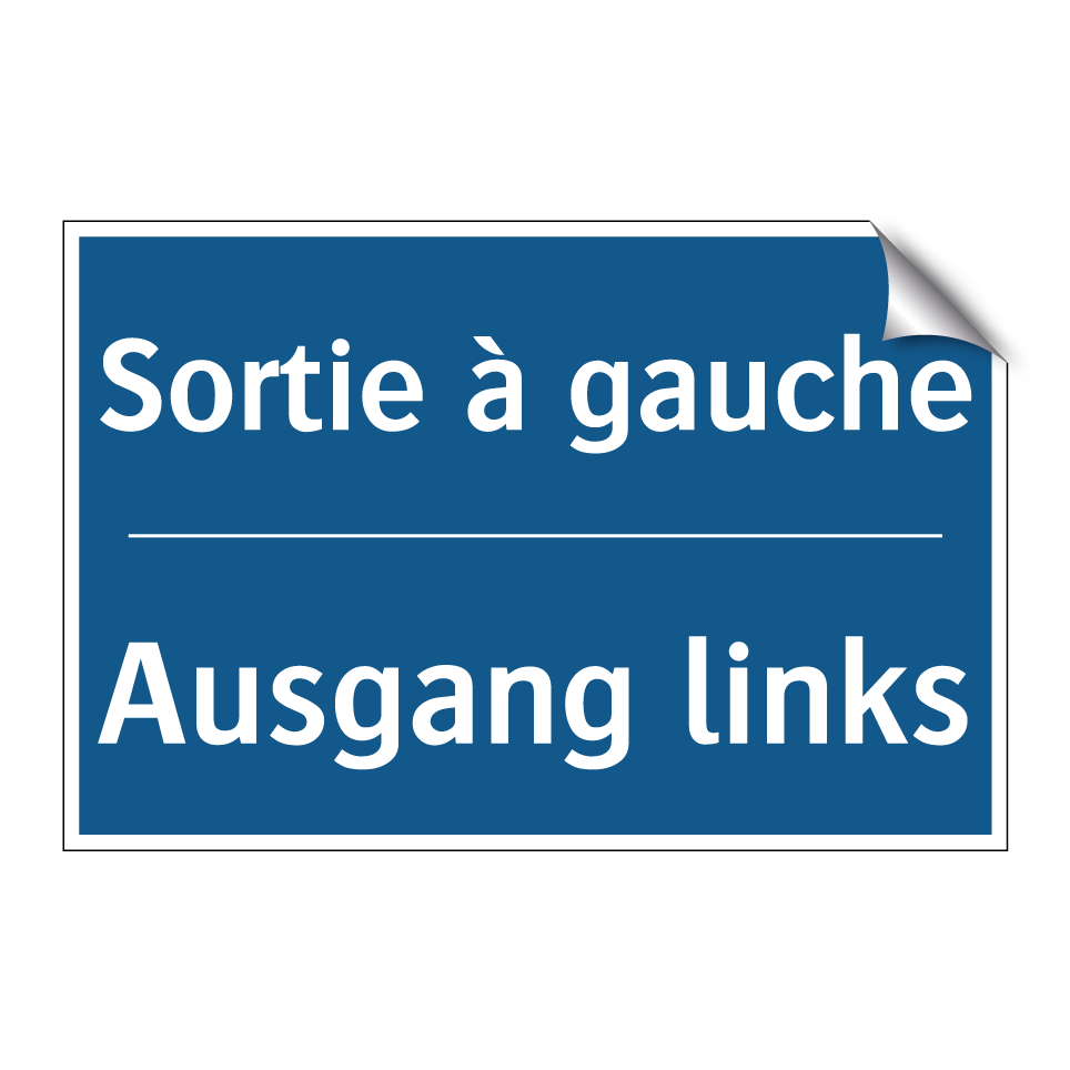 Ausgang links - Sortie à gauche