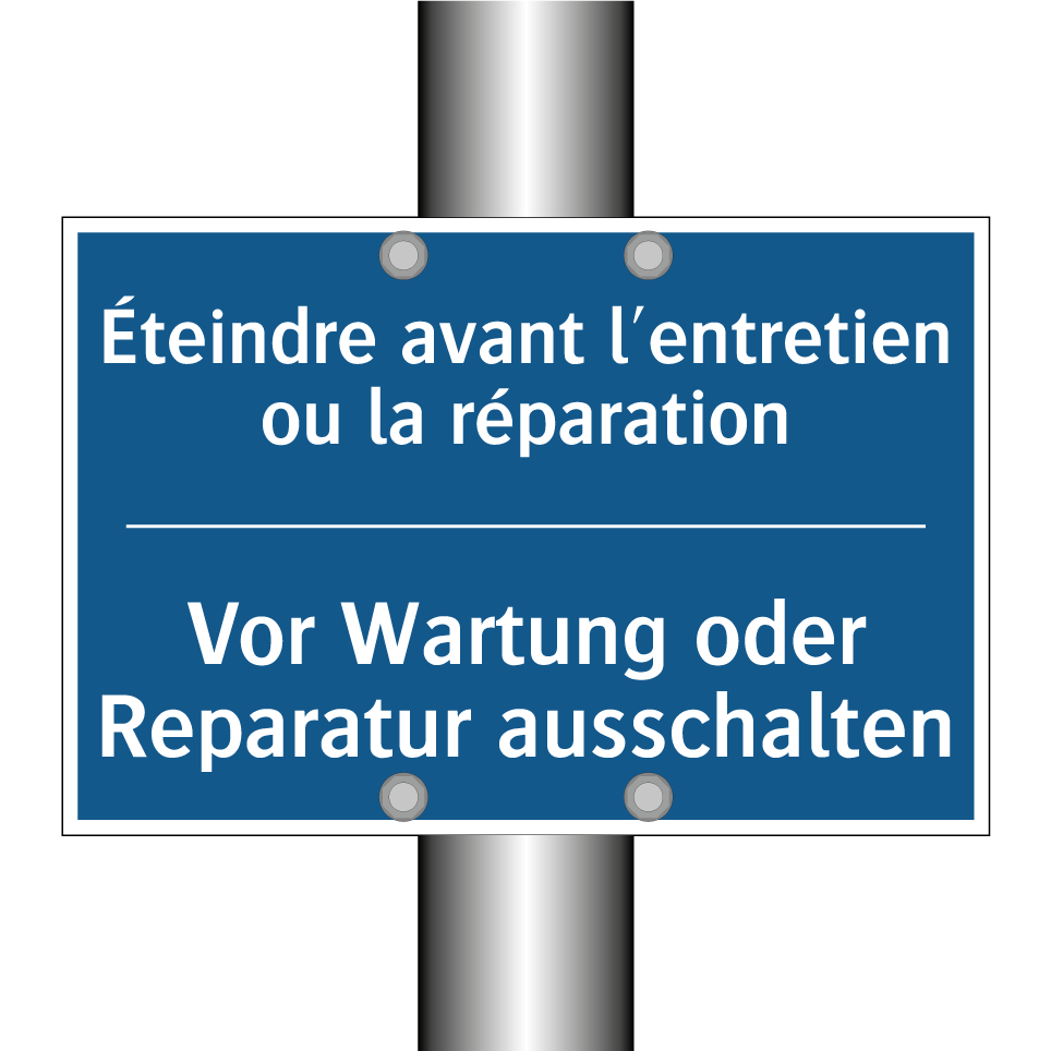 Vor Wartung oder Reparatur ausschalten /.../ - Éteindre avant l'entretien ou /.../