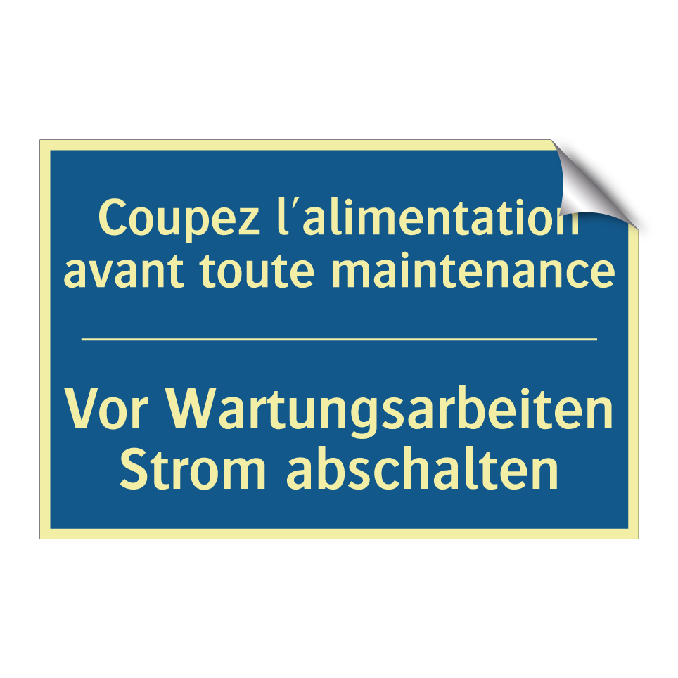Vor Wartungsarbeiten Strom abschalten /.../ - Coupez l'alimentation avant toute /.../
