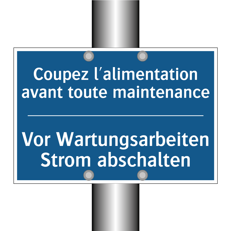 Vor Wartungsarbeiten Strom abschalten /.../ - Coupez l'alimentation avant toute /.../