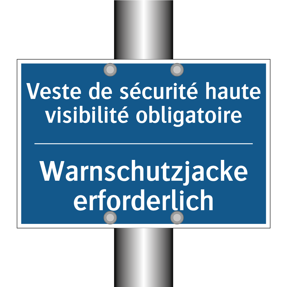 Warnschutzjacke erforderlich - Veste de sécurité haute visibilité /.../