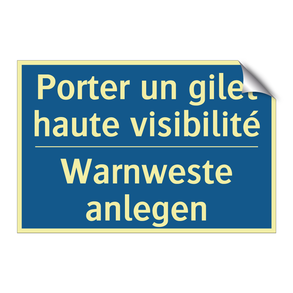 Warnweste anlegen - Porter un gilet haute visibilité /.../