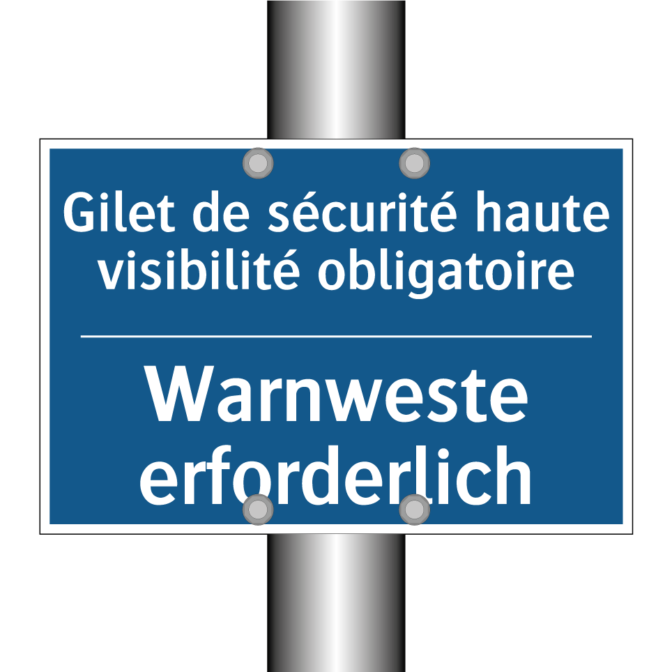 Warnweste erforderlich - Gilet de sécurité haute visibilité /.../