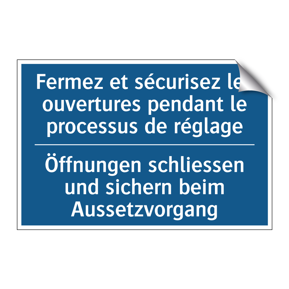 Öffnungen schliessen und sichern /.../ - Fermez et sécurisez les ouvertures /.../
