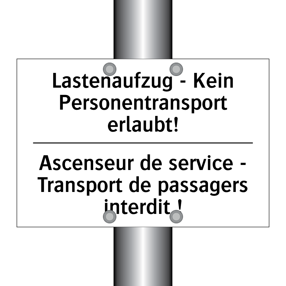 Lastenaufzug - Kein Personentransport /.../ - Ascenseur de service - Transport /.../