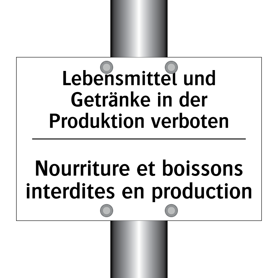 Lebensmittel und Getränke in der /.../ - Nourriture et boissons interdites /.../