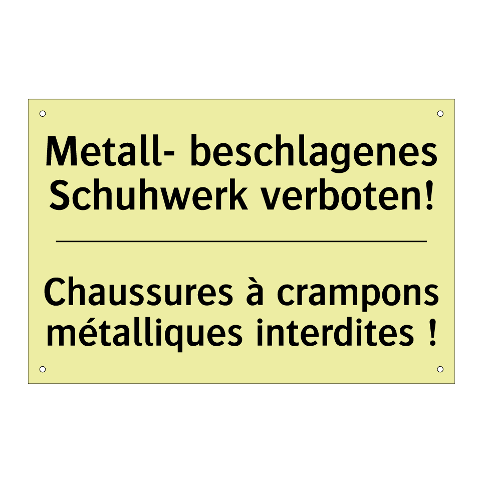 Metall- beschlagenes Schuhwerk /.../ - Chaussures à crampons métalliques /.../