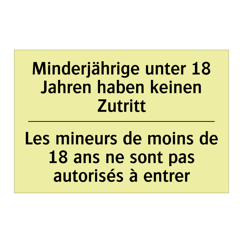 Minderjährige unter 18 Jahren /.../ - Les mineurs de moins de 18 ans /.../