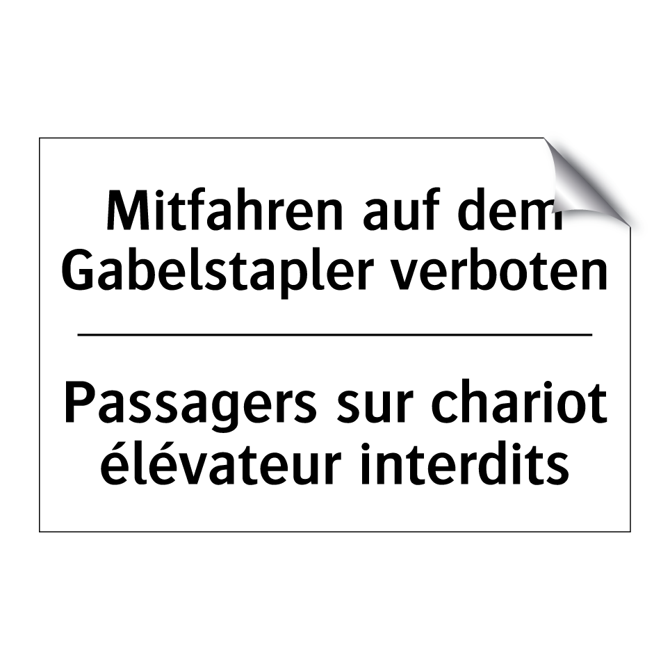 Mitfahren auf dem Gabelstapler /.../ - Passagers sur chariot élévateur /.../