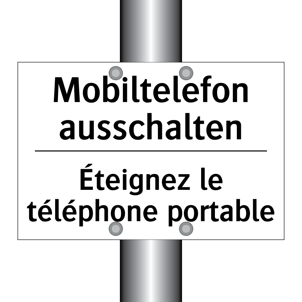 Mobiltelefon ausschalten - Éteignez le téléphone portable