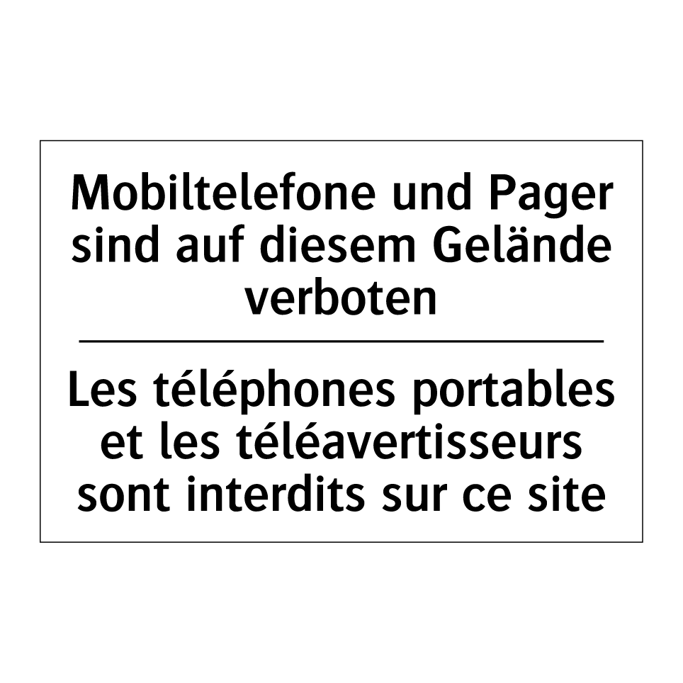 Mobiltelefone und Pager sind auf /.../ - Les téléphones portables et les /.../