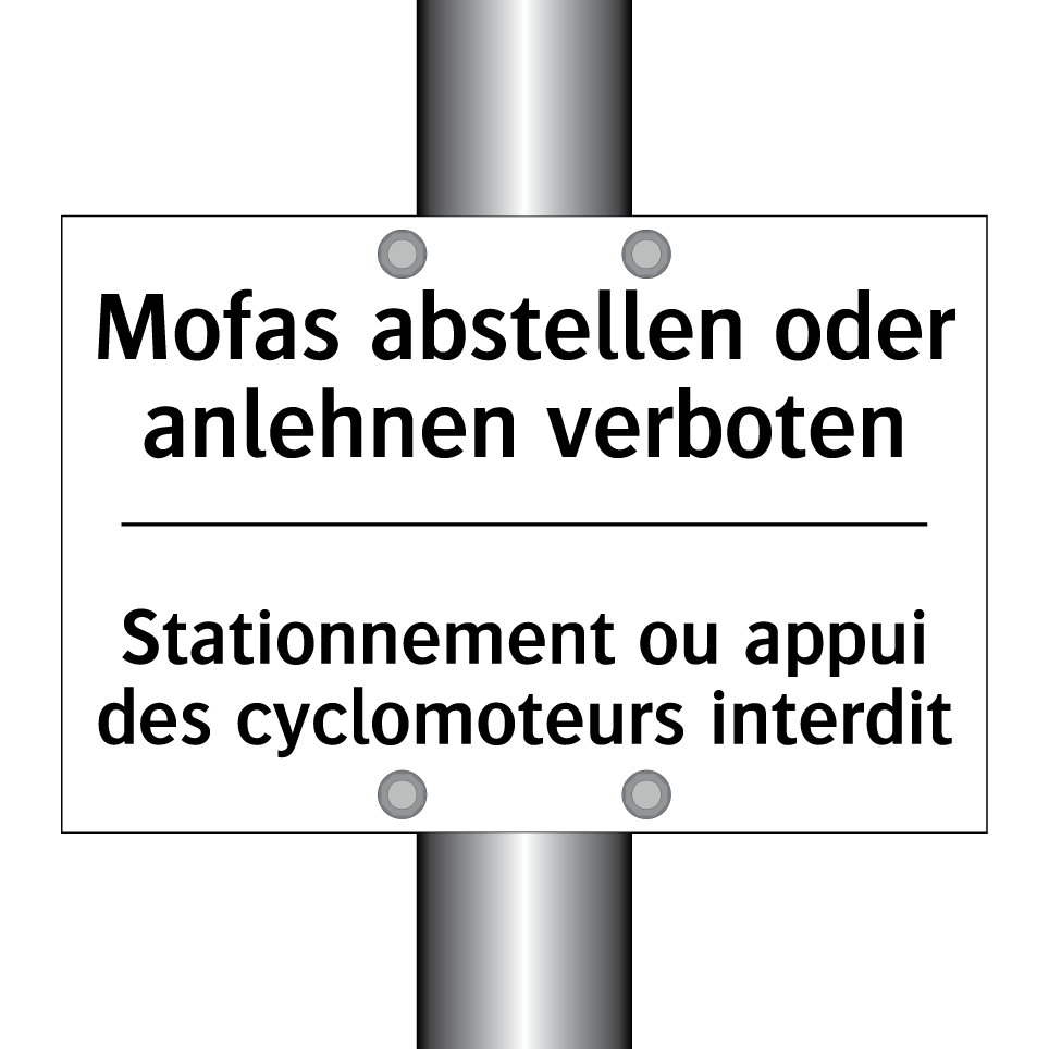 Mofas abstellen oder anlehnen /.../ - Stationnement ou appui des cyclomoteurs /.../