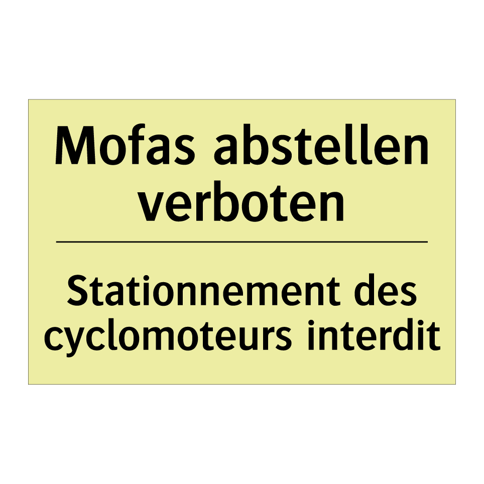 Mofas abstellen verboten - Stationnement des cyclomoteurs /.../