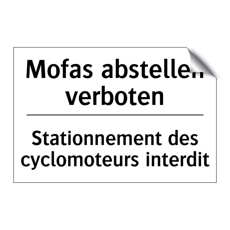Mofas abstellen verboten - Stationnement des cyclomoteurs /.../
