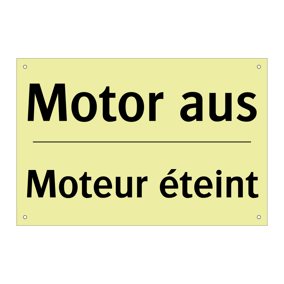 Motor aus - Moteur éteint