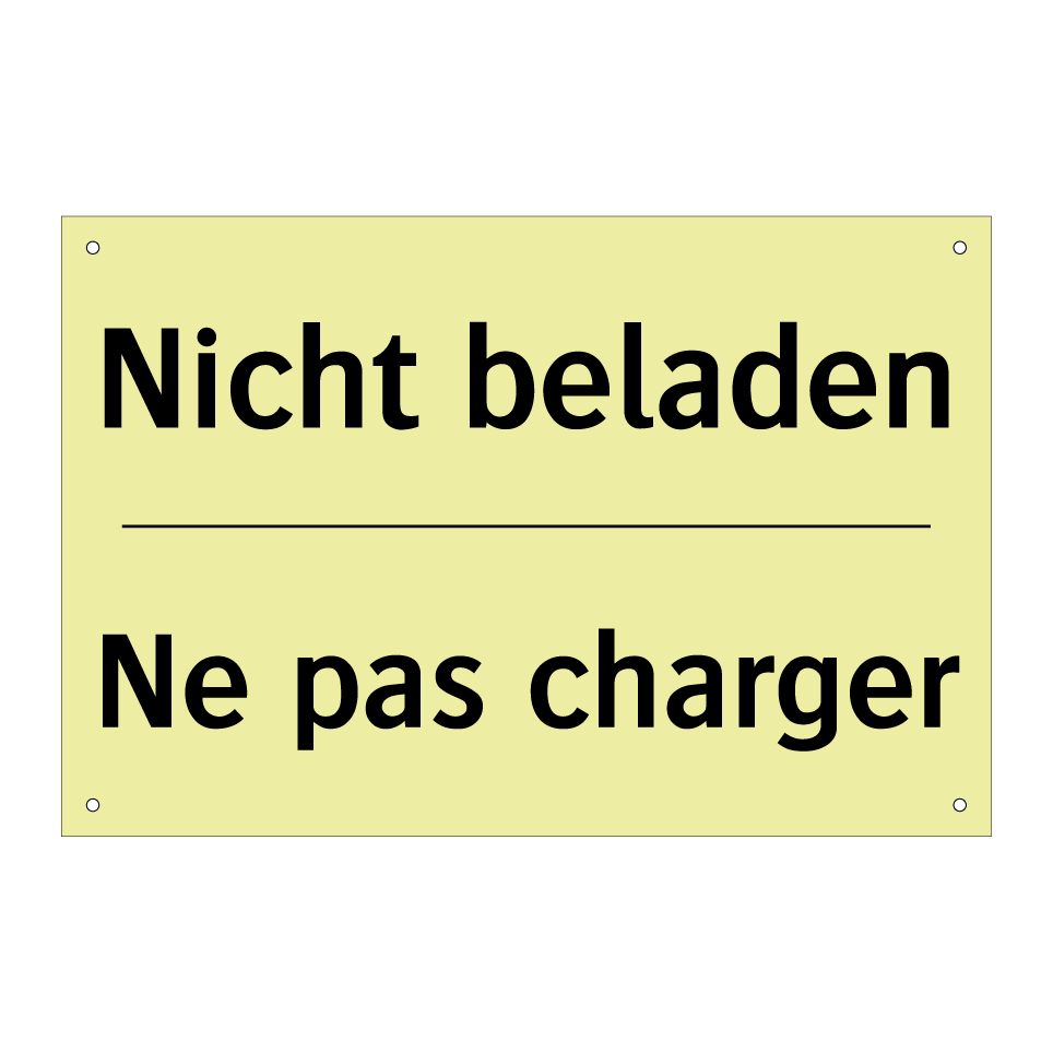 Nicht beladen - Ne pas charger