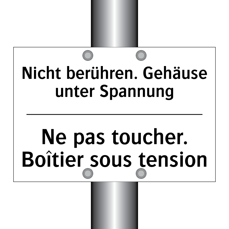 Nicht berühren. Gehäuse unter /.../ - Ne pas toucher. Boîtier sous tension /.../
