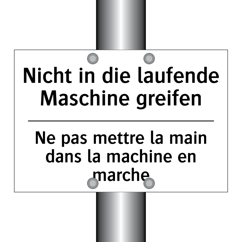 Nicht in die laufende Maschine /.../ - Ne pas mettre la main dans la /.../