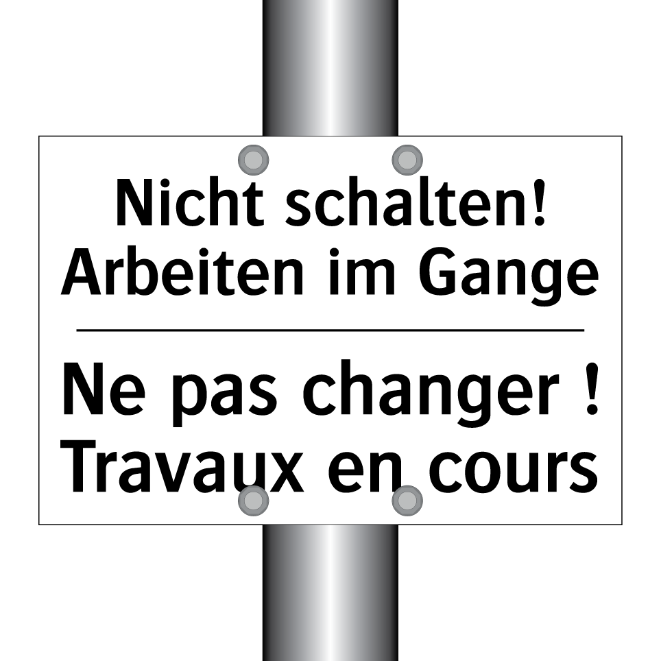 Nicht schalten! Arbeiten im Gange /.../ - Ne pas changer ! Travaux en cours /.../