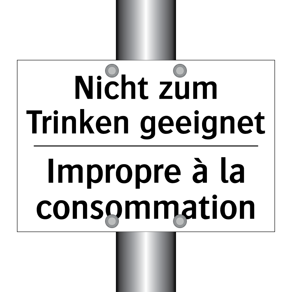 Nicht zum Trinken geeignet - Impropre à la consommation