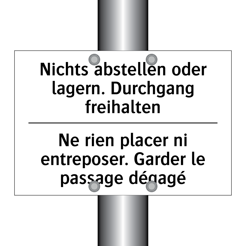 Nichts abstellen oder lagern. /.../ - Ne rien placer ni entreposer. /.../
