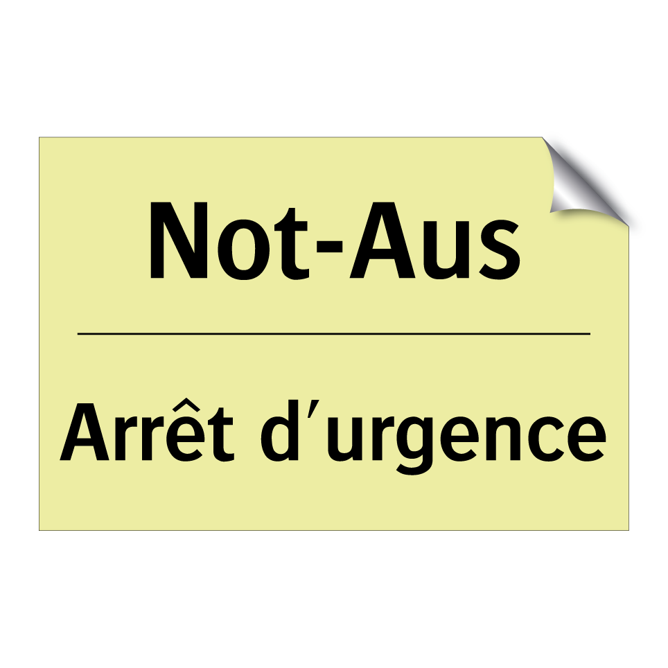 Not-Aus - Arrêt d'urgence