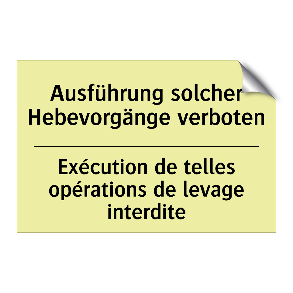 Ausführung solcher Hebevorgänge /.../ - Exécution de telles opérations /.../