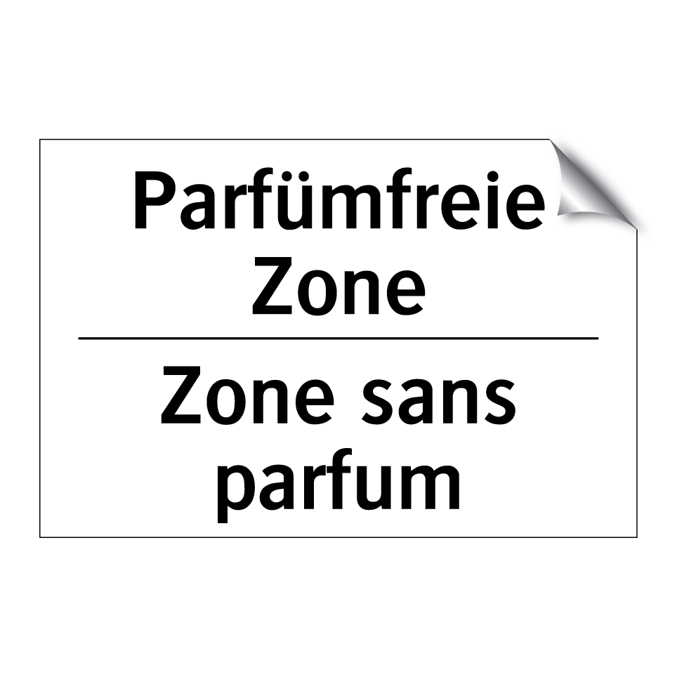 Parfümfreie Zone - Zone sans parfum