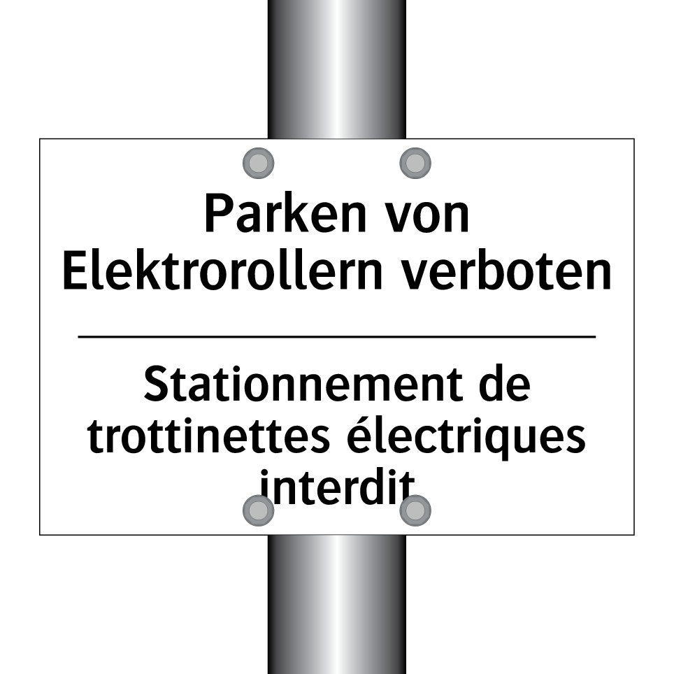Parken von Elektrorollern verboten /.../ - Stationnement de trottinettes /.../