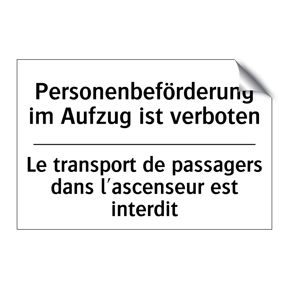 Personenbeförderung im Aufzug /.../ - Le transport de passagers dans /.../