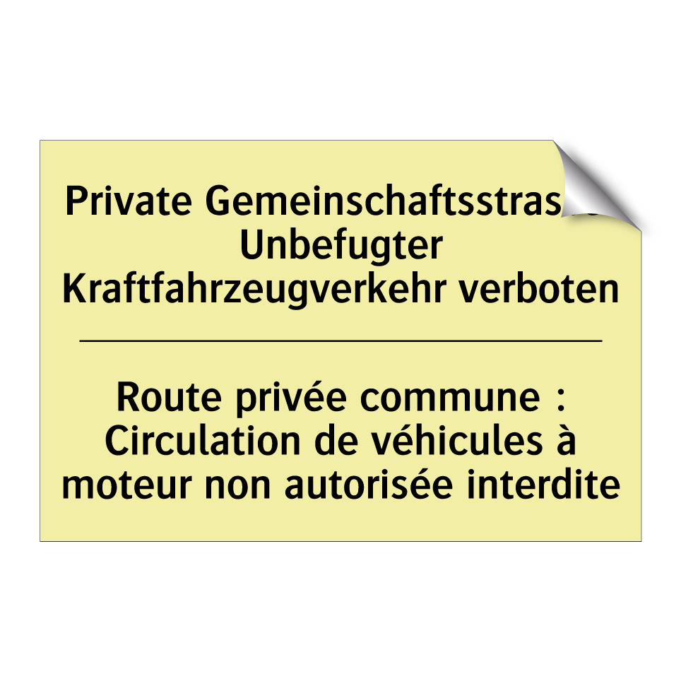 Private Gemeinschaftsstrasse: /.../ - Route privée commune : Circulation /.../