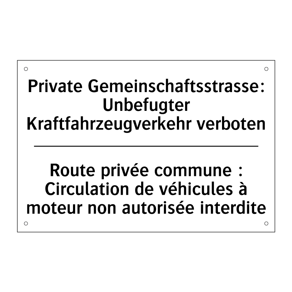 Private Gemeinschaftsstrasse: /.../ - Route privée commune : Circulation /.../