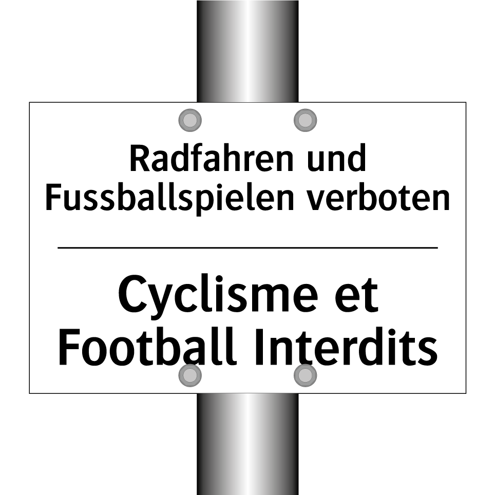 Radfahren und Fussballspielen /.../ - Cyclisme et Football Interdits