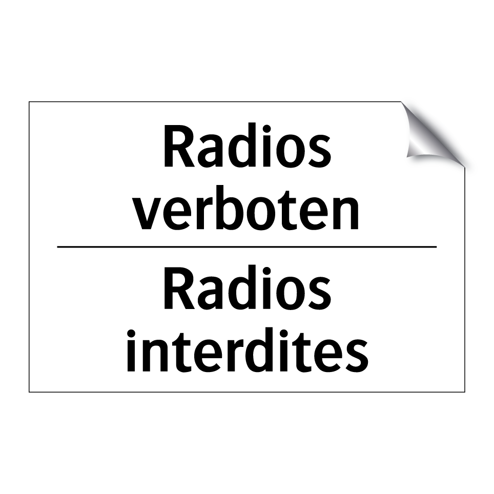 Radios verboten - Radios interdites