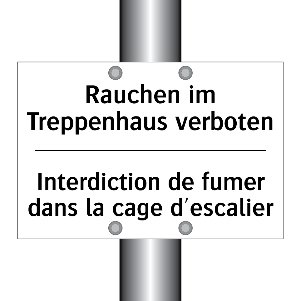 Rauchen im Treppenhaus verboten /.../ - Interdiction de fumer dans la /.../