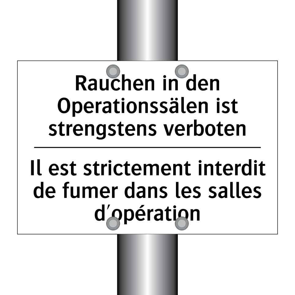 Rauchen in den Operationssälen /.../ - Il est strictement interdit de /.../