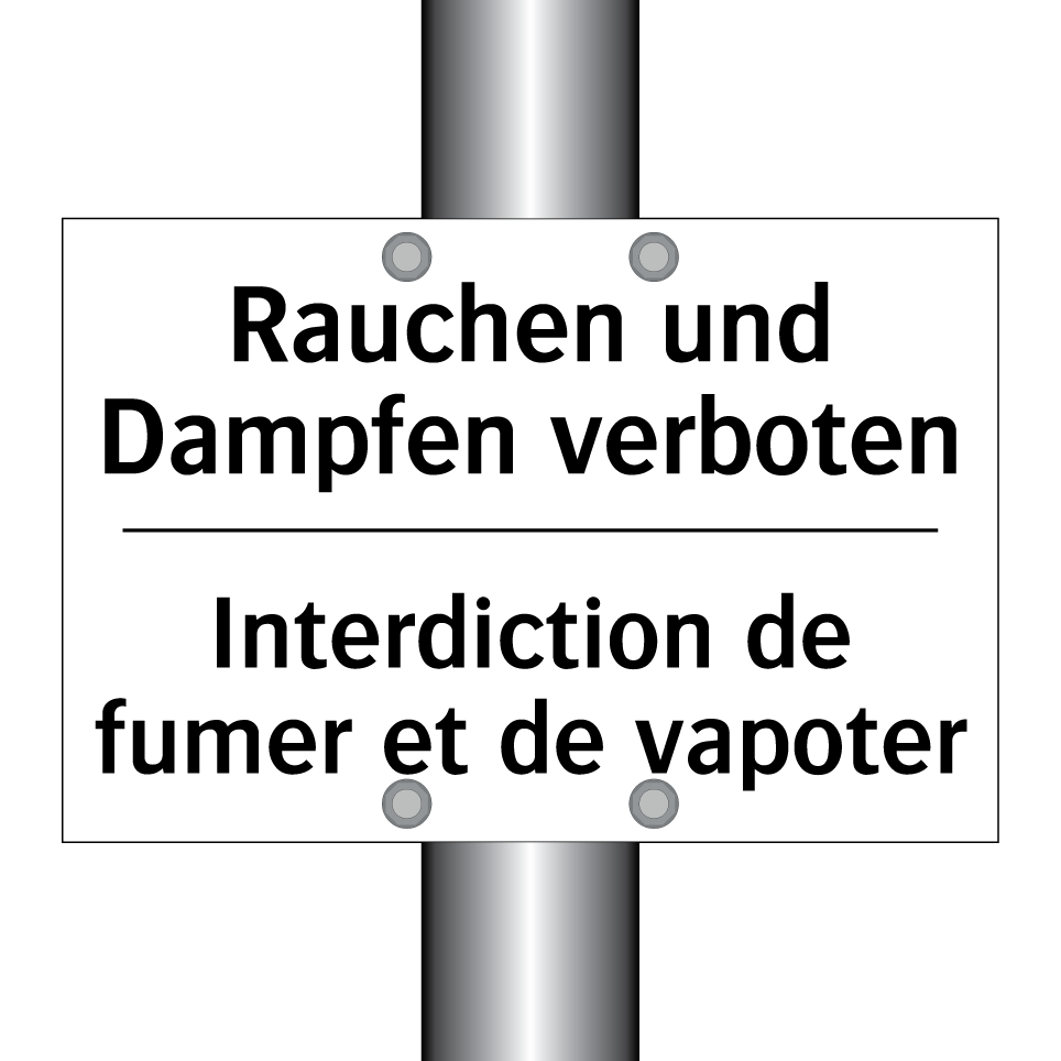 Rauchen und Dampfen verboten - Interdiction de fumer et de vapoter /.../