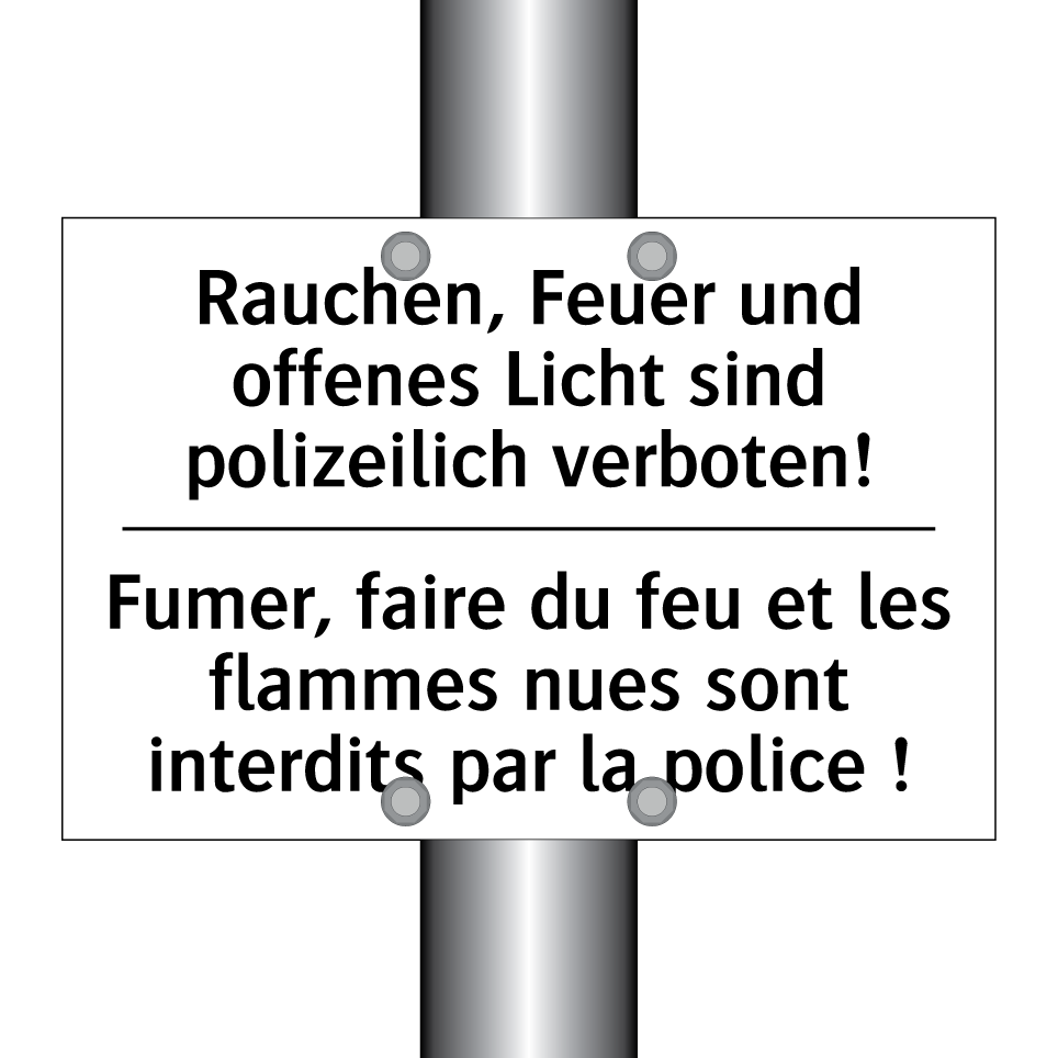 Rauchen, Feuer und offenes Licht /.../ - Fumer, faire du feu et les flammes /.../