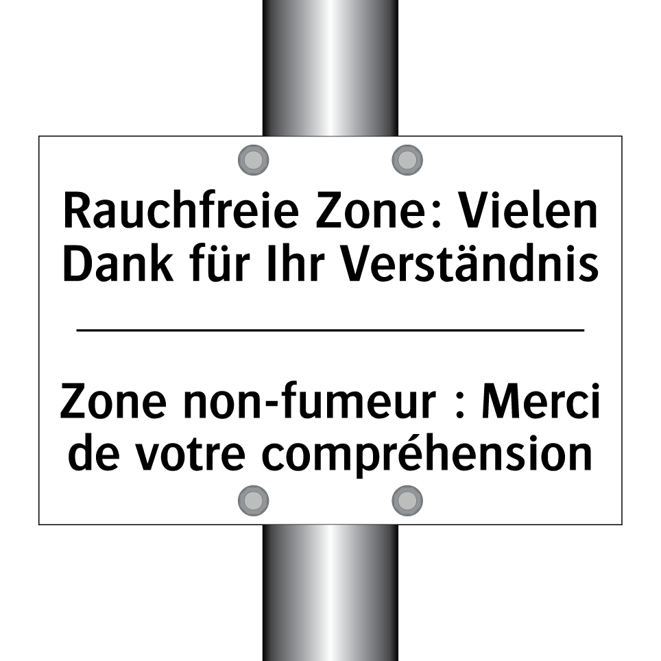 Rauchfreie Zone: Vielen Dank für /.../ - Zone non-fumeur : Merci de votre /.../