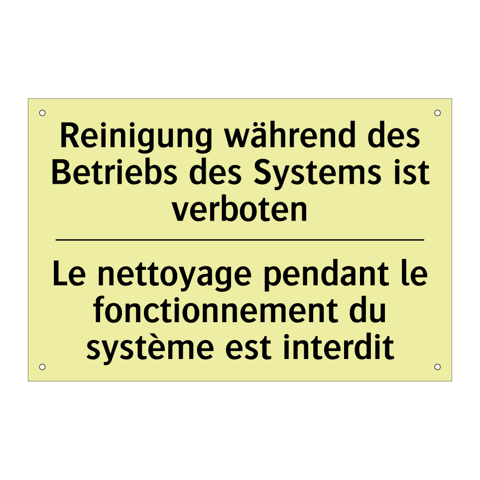 Reinigung während des Betriebs /.../ - Le nettoyage pendant le fonctionnement /.../