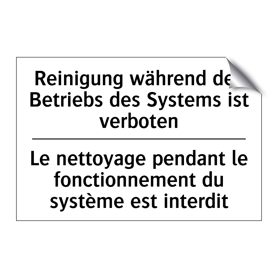 Reinigung während des Betriebs /.../ - Le nettoyage pendant le fonctionnement /.../