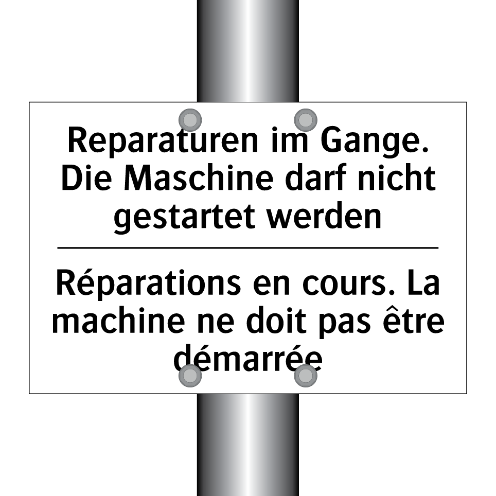 Reparaturen im Gange. Die Maschine /.../ - Réparations en cours. La machine /.../