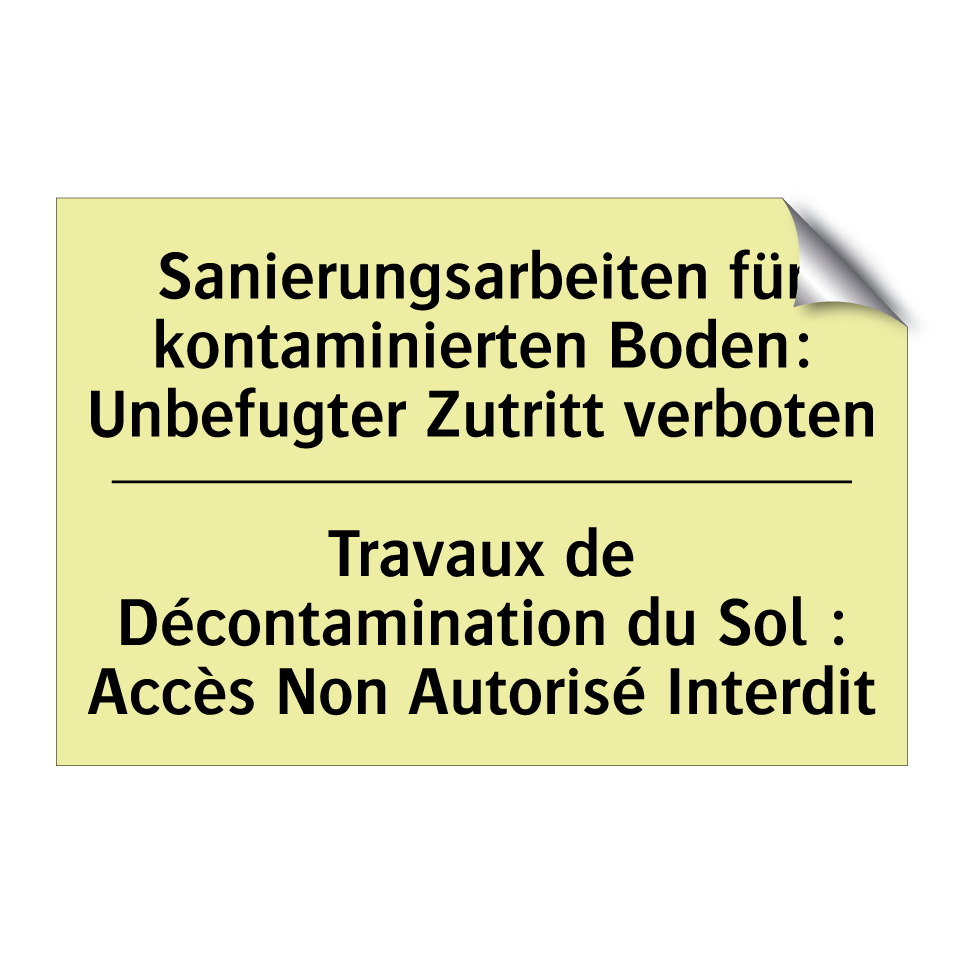 Sanierungsarbeiten für kontaminierten /.../ - Travaux de Décontamination du /.../