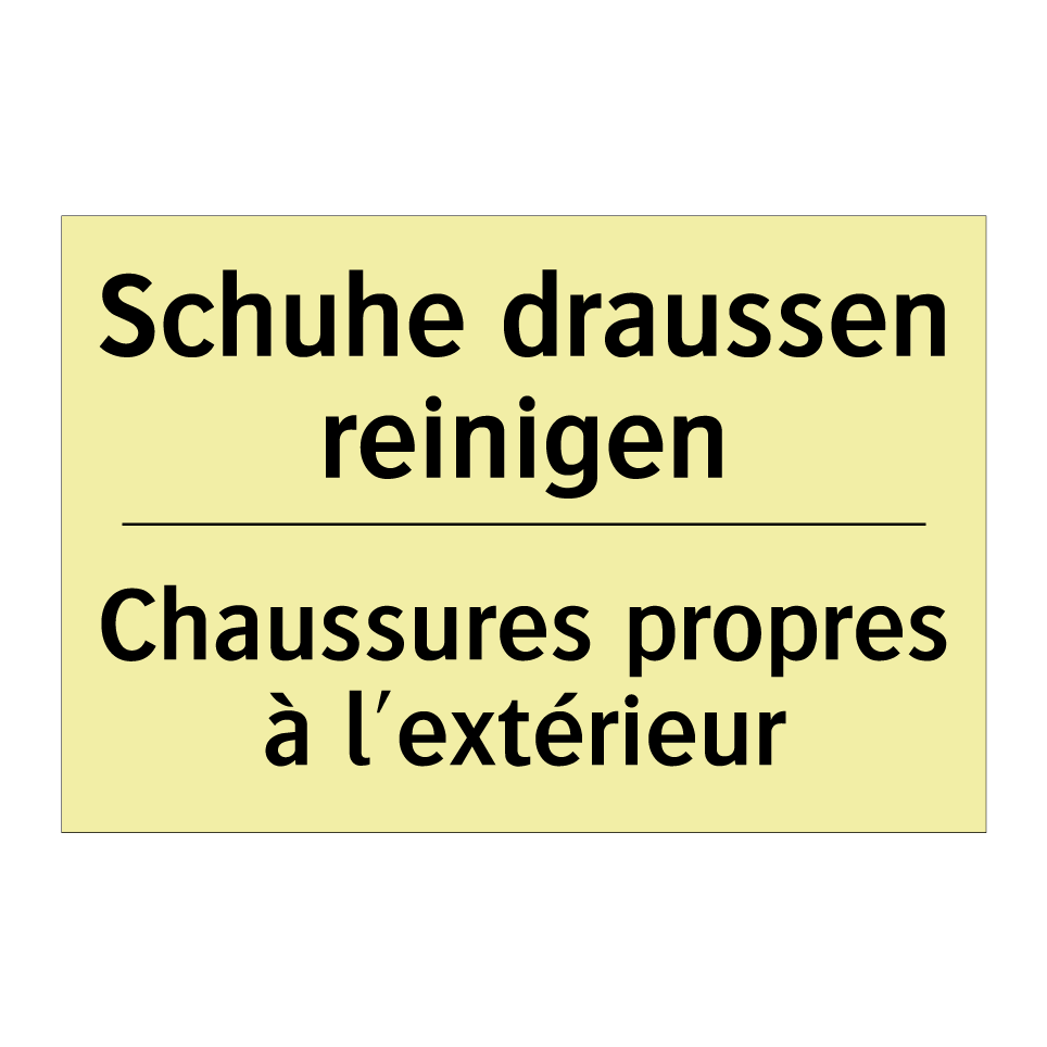 Schuhe draussen reinigen - Chaussures propres à l'extérieur /.../