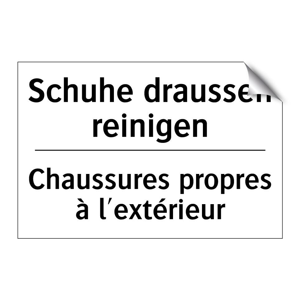Schuhe draussen reinigen - Chaussures propres à l'extérieur /.../